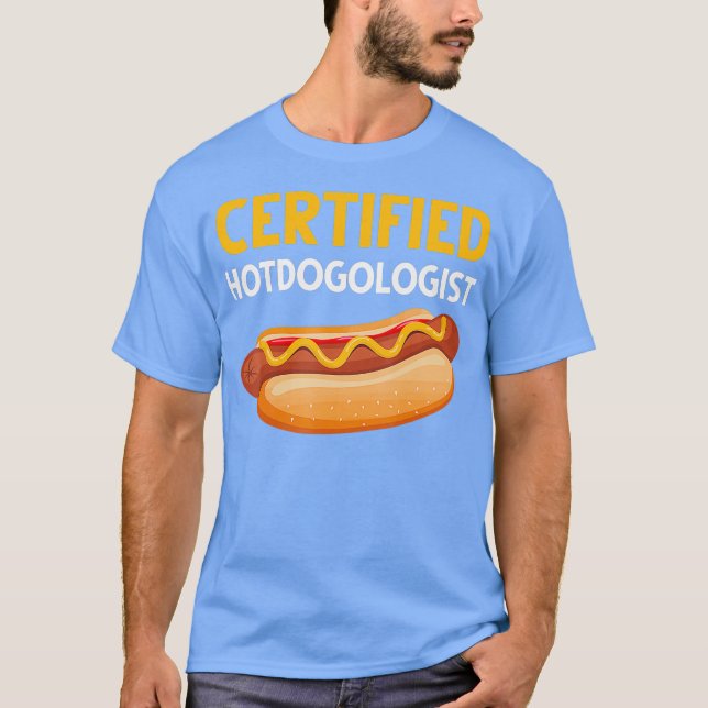 T-shirt Hotdogologue certifié Hot Amoureux de les chiens H (Devant)