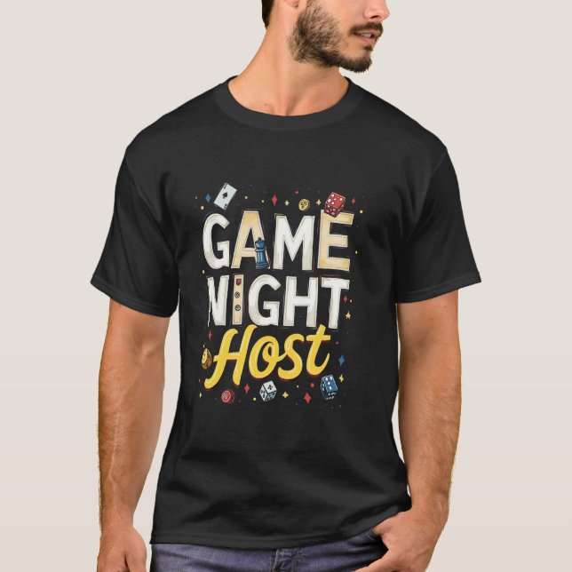 T-shirt Hôte de soirée de jeux (Devant)