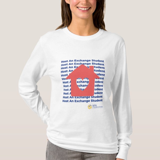 T-shirt Hôte Un Étudiant En Échange - Femmes Long Sleeve (Devant)