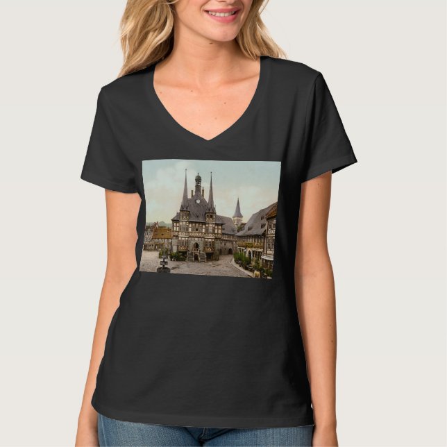T-shirt Hôtel de ville à Wernigerode (vers 1900) (Devant)