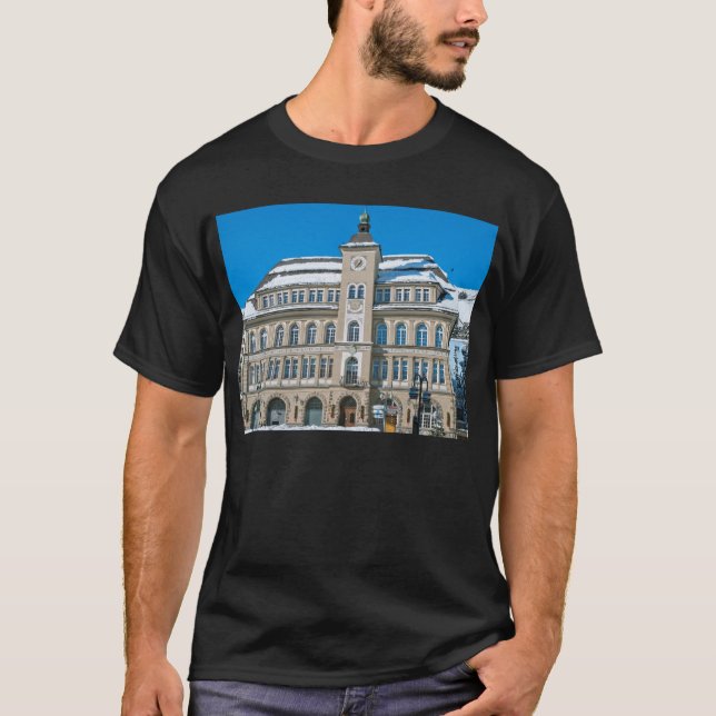 T-shirt Hôtel de ville de St Moritz, Suisse (Devant)