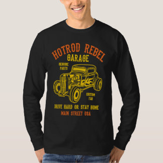 T-shirt Hotrod Rebel Automotive Nostalgia Old Car 3