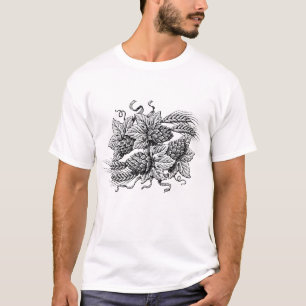 T-shirt Houblon et orge (la pièce en t de l'amant de biè
