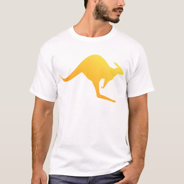 T-shirt Houblonnage australien orange de kangourou de (Devant)