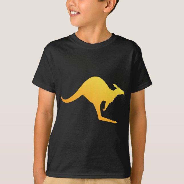 T-shirt Houblonnage australien orange de kangourou de (Devant)
