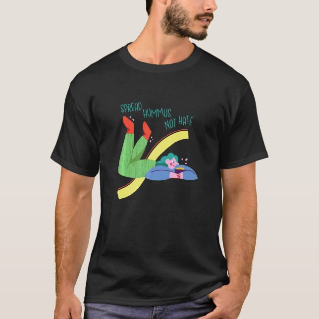 T-shirt Houmous végane drôle (Devant)