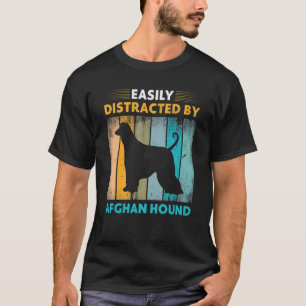 T-shirt Hound afghan facilement distrait par les chiens