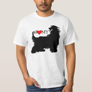 T-shirt Hound Afghan I Love (coeur) my