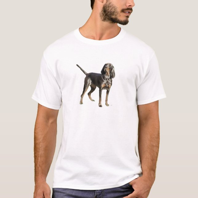 T-shirt Hound noir et tan noir (Devant)