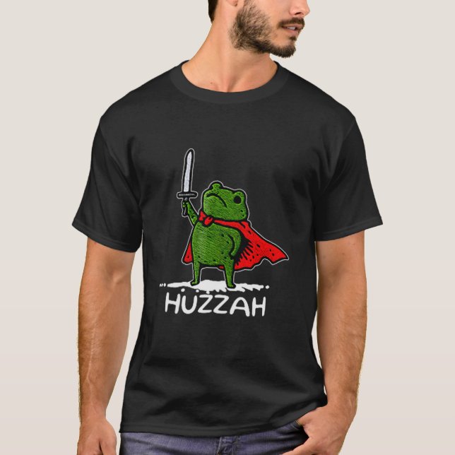 T-shirt Hourra Chevalier Grenouille Citation de l'épée drô (Devant)