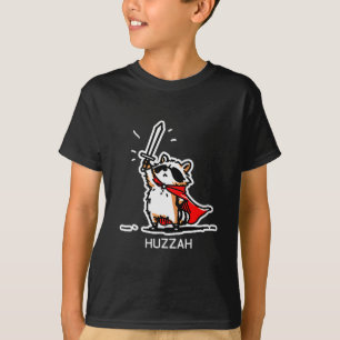 T-shirt Hourra Chevalier Raton Laveur Citation Drôle D'épé