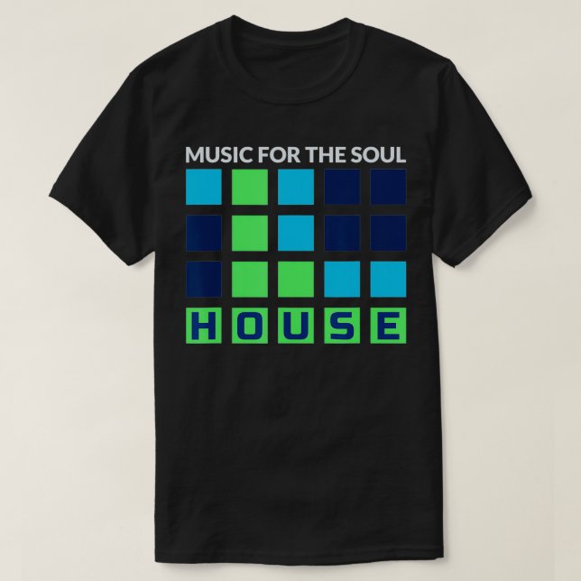 T-shirt House Music Deep House EDM DJ Festival Musique  (Design devant)