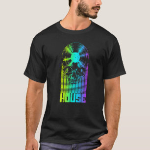 T-shirt House Music Dj Vinyl Record Musique Equalizer Crân