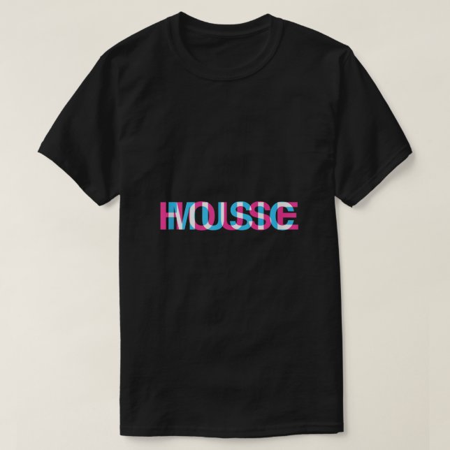 T-shirt House Music Glitch Illusion optique EDM Rave DJ T (Design devant)
