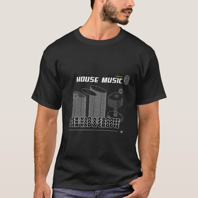 T-shirt House Music Vinyl Edm Rave Deep Souling House Dj (Devant)