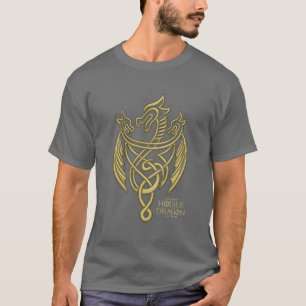 T-shirt HOUSE of the Dragon   Golden Filigree Dragon Crest