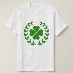 T-shirt Housse vert quatre feuilles et couronne verte