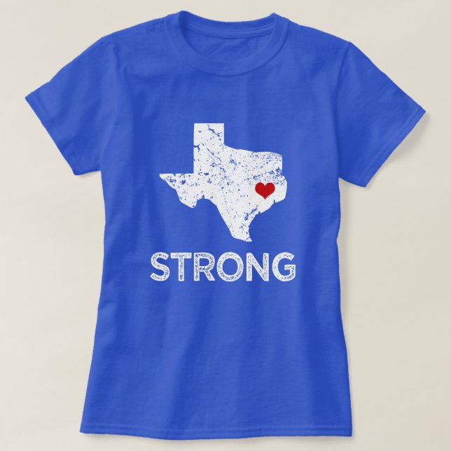 T-shirt Houston fort, ouragan Harvey disant les femmes (Design devant)