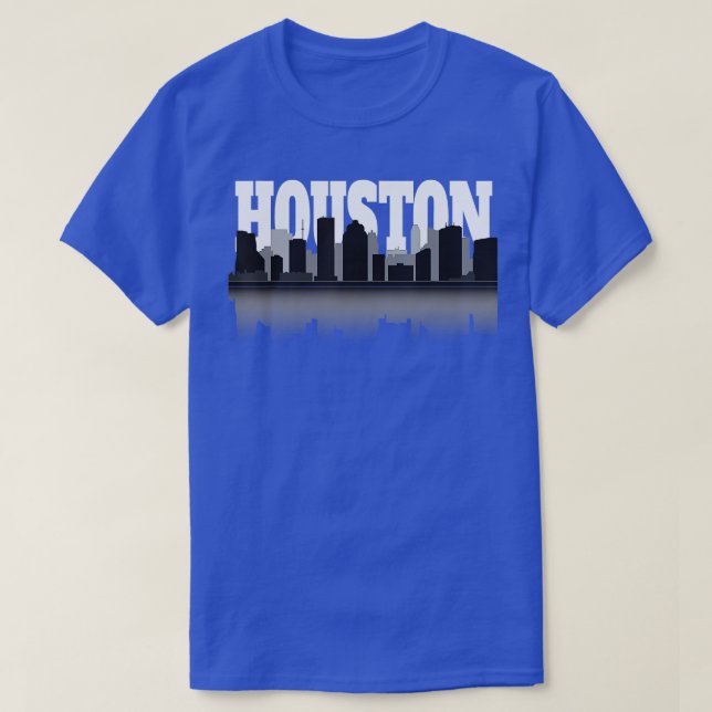 T-shirt Houston La Ville Sans Limites Skyline Silhouette (Design devant)