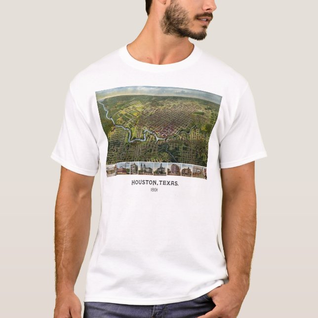T-shirt Houston, le Texas - 1891 (Devant)