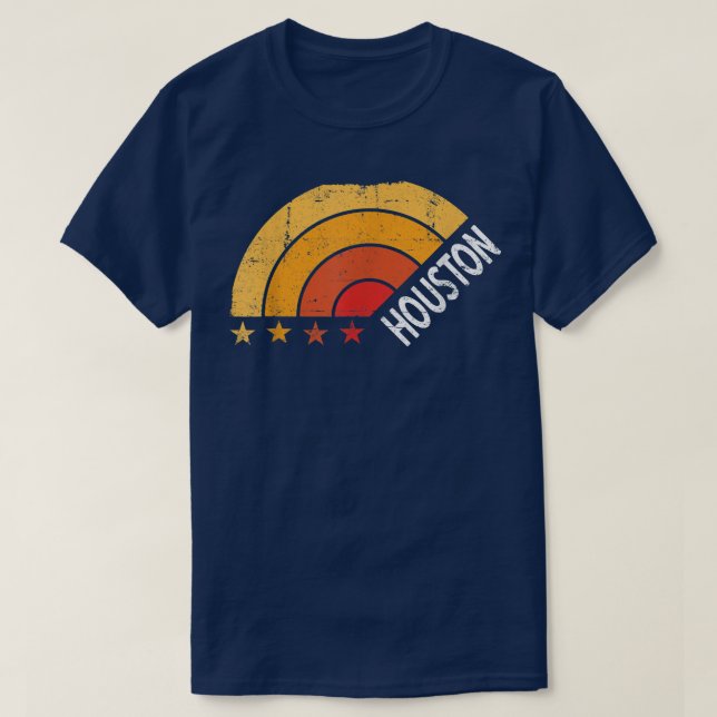 T-shirt Houston Retro Vintage (Design devant)