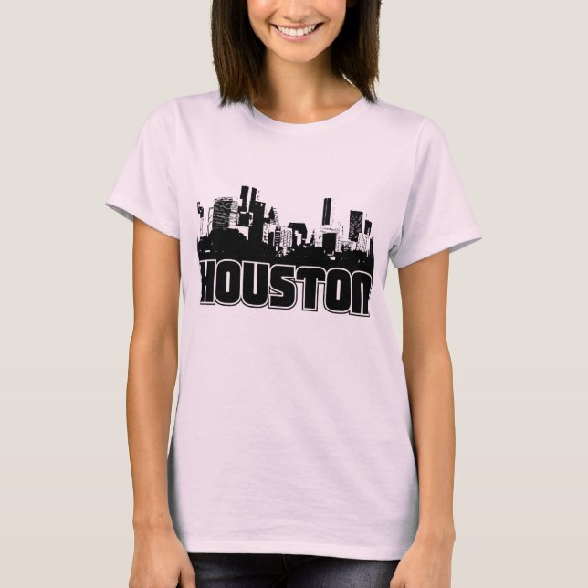 T-shirt Houston Skyline (Devant)