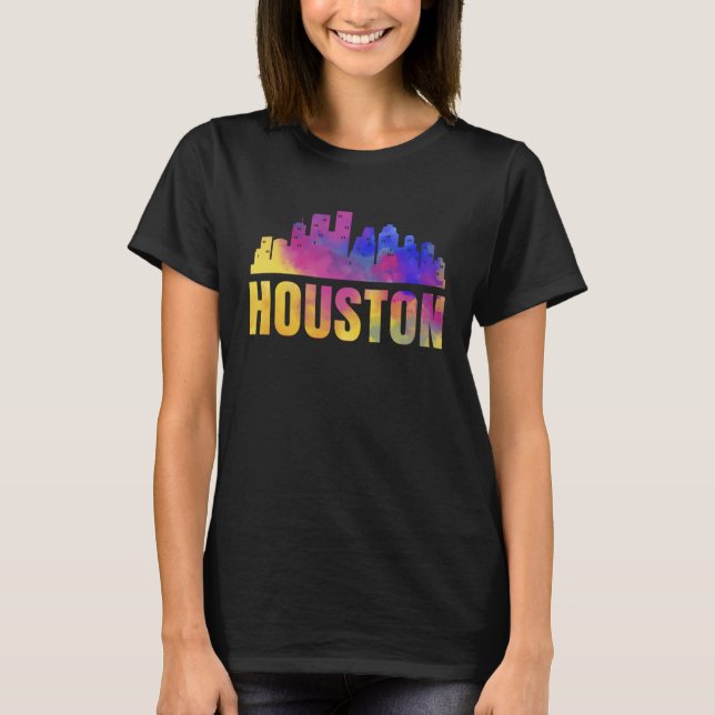 T-shirt Houston Skyline Texas City H Town TX USA State Ame (Devant)