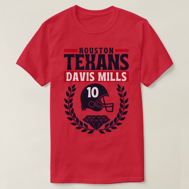 T-shirt Houston Texans Davis Mills 10 American (Design devant)