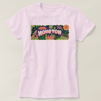 T-shirt Houston Texas Rétro Space City PNG | Ciel Coloré