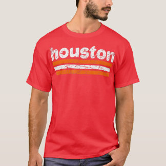 T-shirt Houston Texas Trois bandes Vintage Patiné