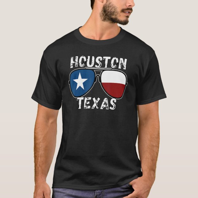 T-shirt Houston Texas  Vintage Souvenirs 3 (Devant)