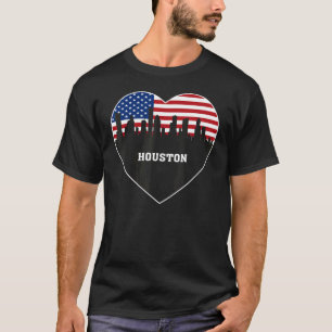 T-shirt Houston Texas Watercolor Skyline Home State