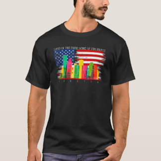 T-shirt Houston Texas Watercolor Skyline Home State Souven