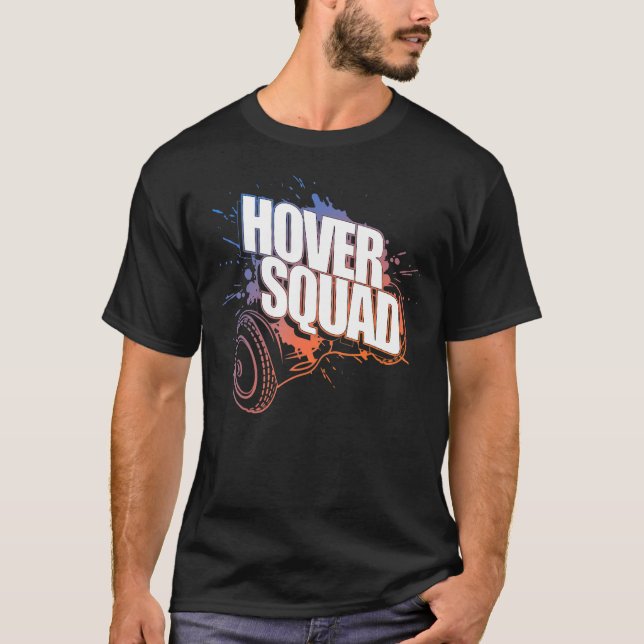 T-shirt Hoverboard Cool Orange Blue Gyro (Devant)