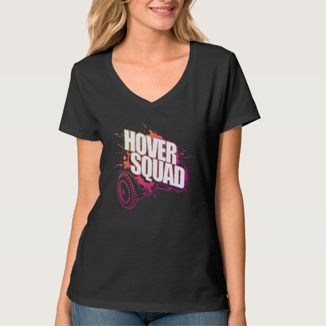 T-shirt Hoverboard de Cool de l'escouade de vol stationnai (Devant)