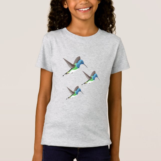 T-Shirt Hovering Jacobin Hummingbird - transparent. (Devant)