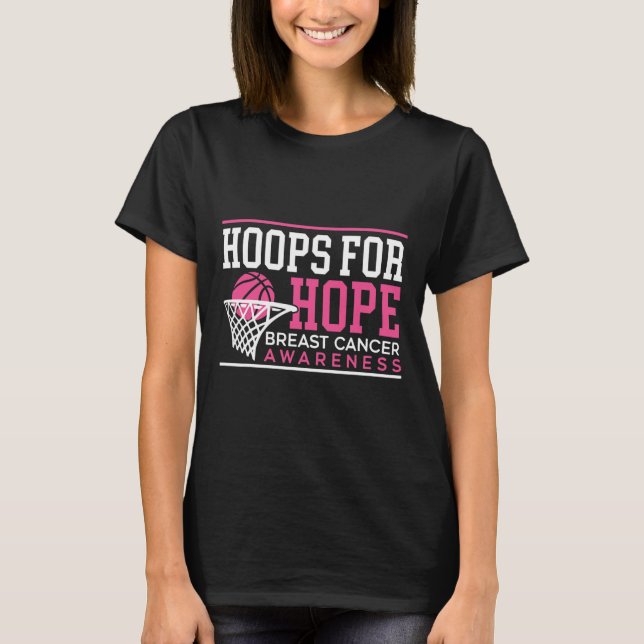 T-shirt Hovers For Hope Basketball Player Cancer du sein A (Devant)