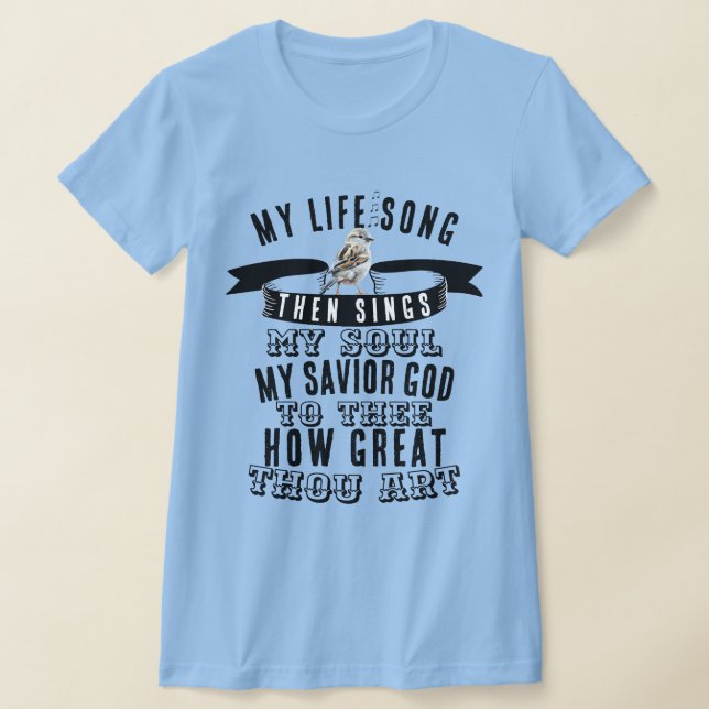 T-shirt How Great You Art Hymnal - Notes musicales et oise (Poser)