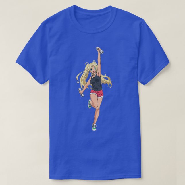 T-shirt How heavy are the dumbbells you lift Hibiki Sakura (Design devant)
