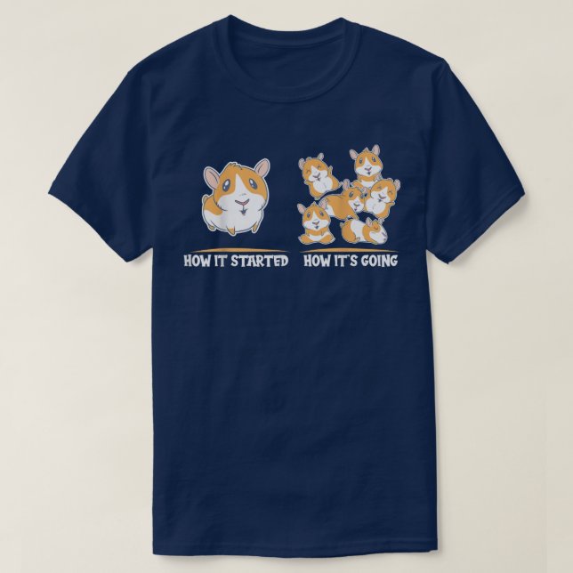 T-shirt How it how it's going on Guinée pig  (Design devant)