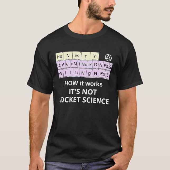 T-shirt HOW it Works Not Rocket Science Periodic Elements  (Devant)