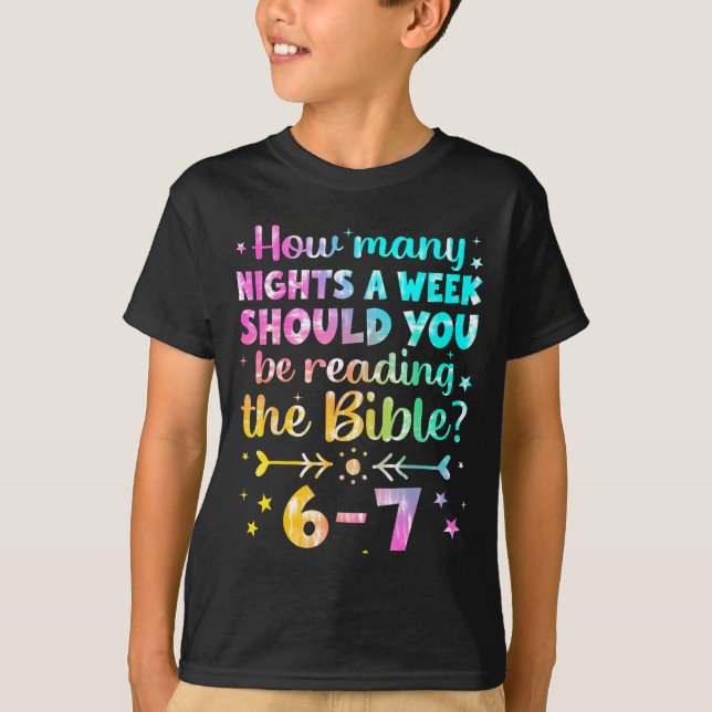 T-shirt How Many Nights A Week Should You Be Reading The B (Devant)