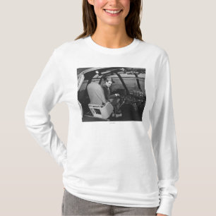 T-shirt Howard Hughes dans l'avion en bois d'oie