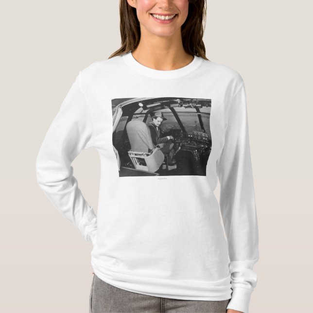 T-shirt Howard Hughes dans l'avion en bois d'oie (Devant)