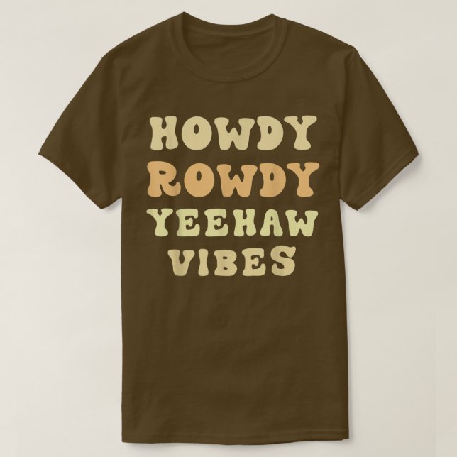 T-shirt Howdy Boho esthétique Rodéo Western Pays Sud (Design devant)