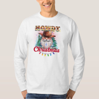 T-shirt Howdy Christmas Cowboy Père Noël