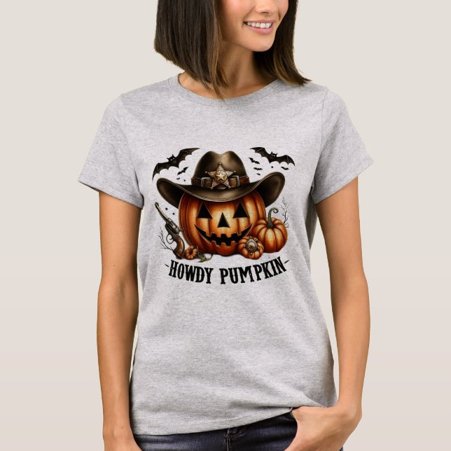 T-shirt Howdy Citrouille (Devant)