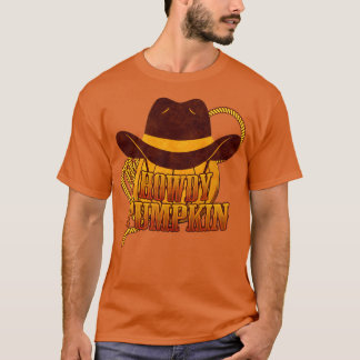 T-shirt Howdy Citrouille Cowboy Bohemian Halloween occiden