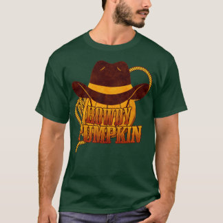 T-shirt Howdy Citrouille Cowboy Bohemian Halloween occiden