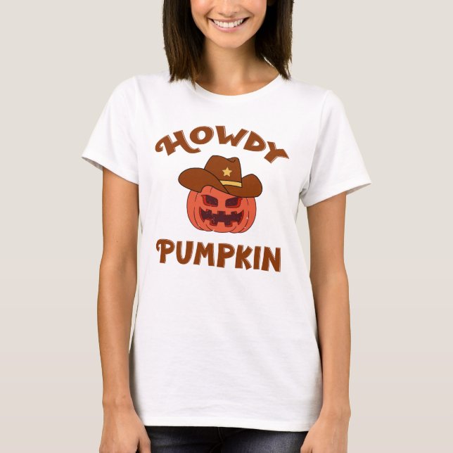 T-shirt Howdy Citrouille Halloween (Devant)